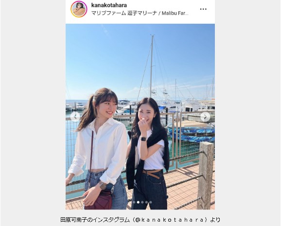 田原俊彦の娘の田原可南子と妹の２ショット画像