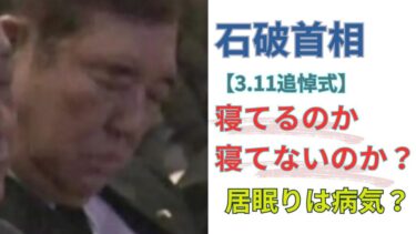 【3.11追悼式】石破茂首相は寝てるのか寝てないのか？居眠りは病気？