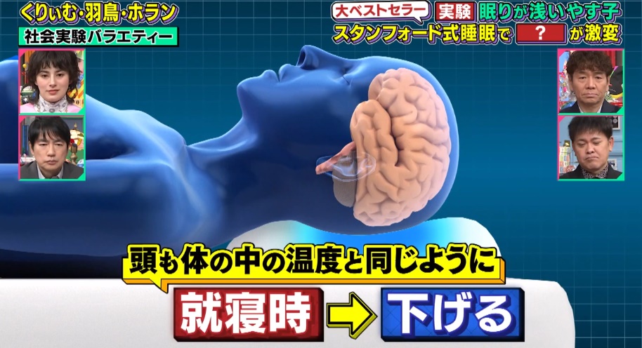 就寝時に頭の温度を下げることで睡眠の質をあげるスタンフォード式睡眠